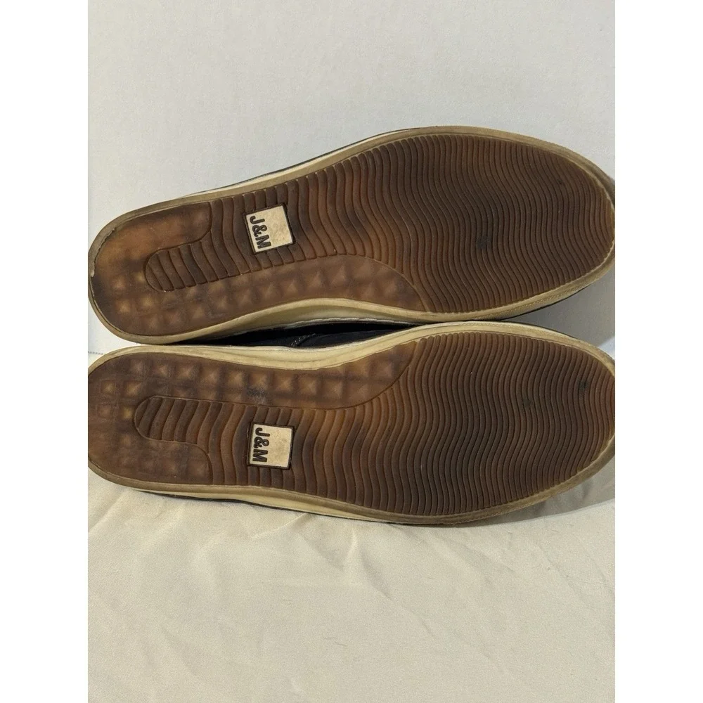 J&M Sheepskin‎ Nubuck Leather Oxford Casual Shoes Mens 11M Navy Lace Up Comfort